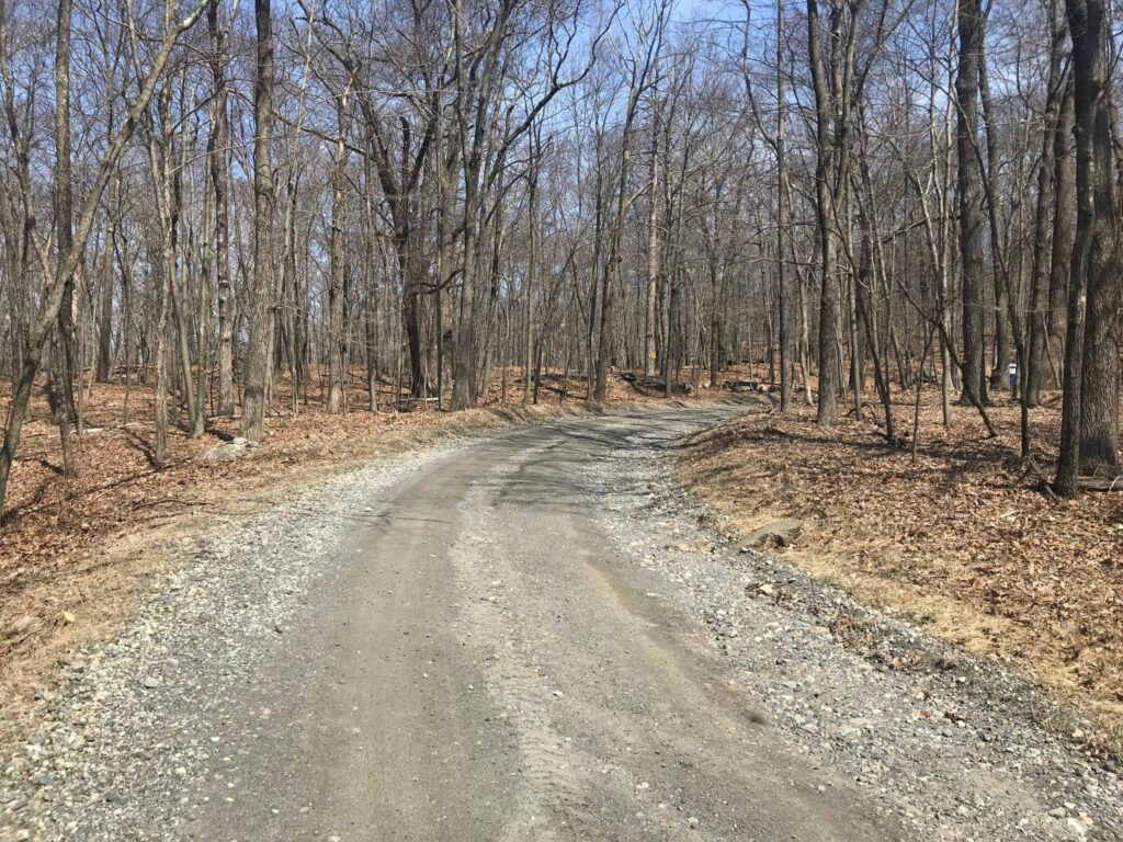 Car free gravel road in Mountain Lakes Park