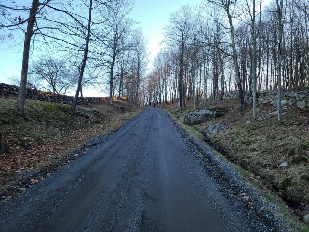 Hill on dirt road