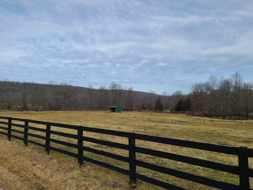 Farms and forests along our route.