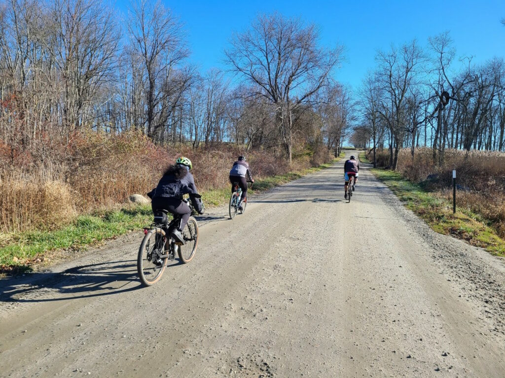 One of Westchester County's many well-maintained dirt roads.